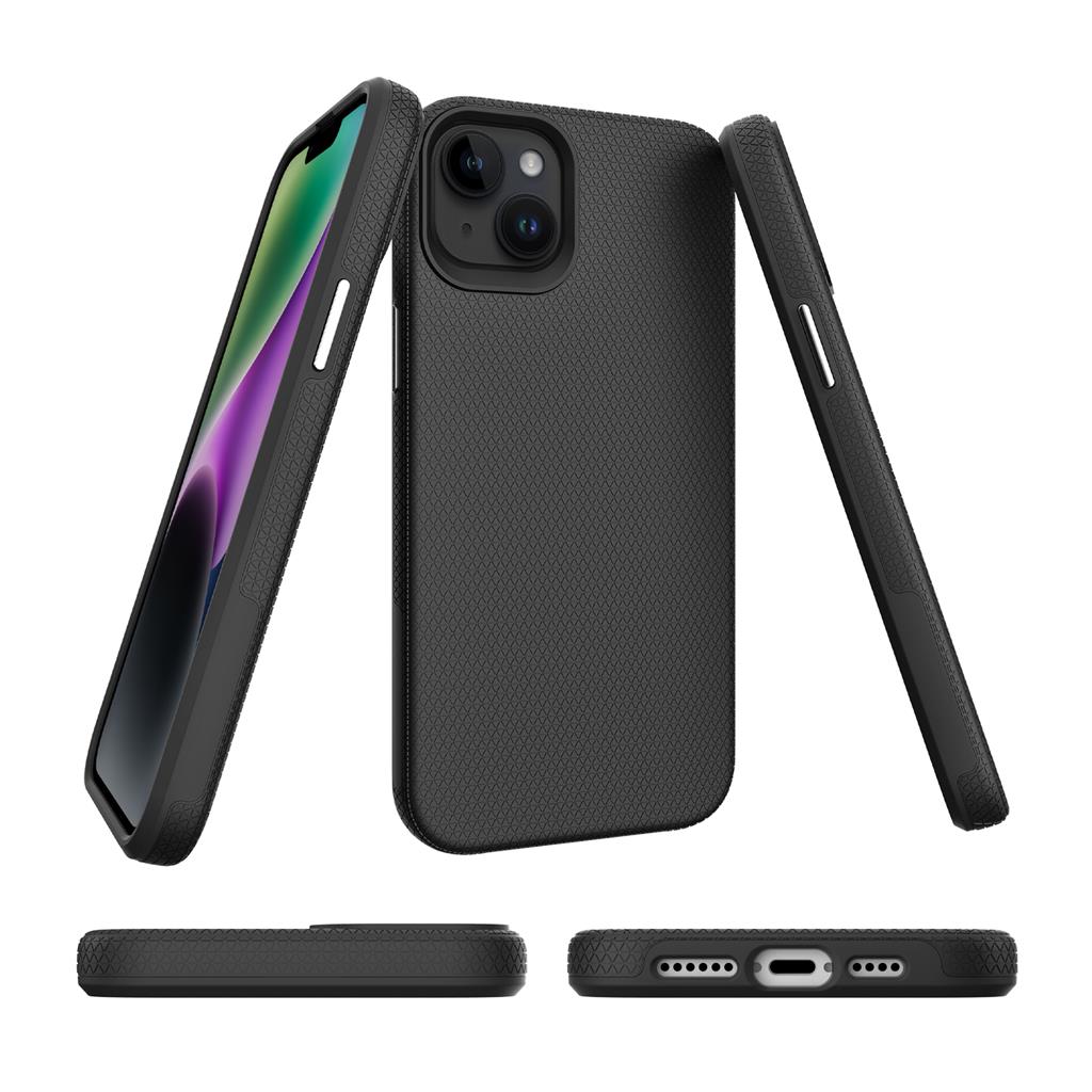 Apple iPhone 14 TOKO Triangle hátlap tok (Fekete)