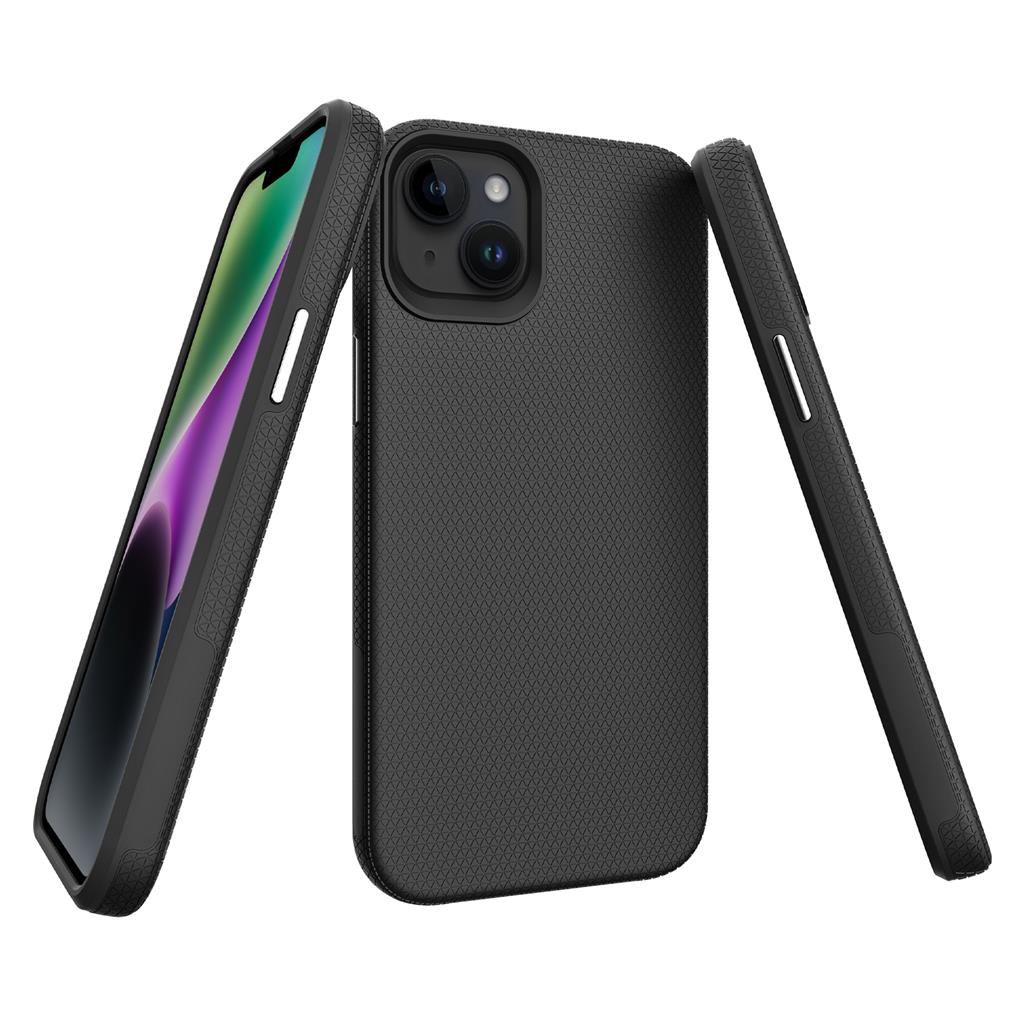 Apple iPhone 14 TOKO Triangle hátlap tok (Fekete)