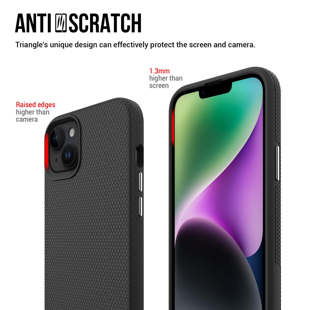 Apple iPhone 14 TOKO Triangle hátlap tok (Fekete)