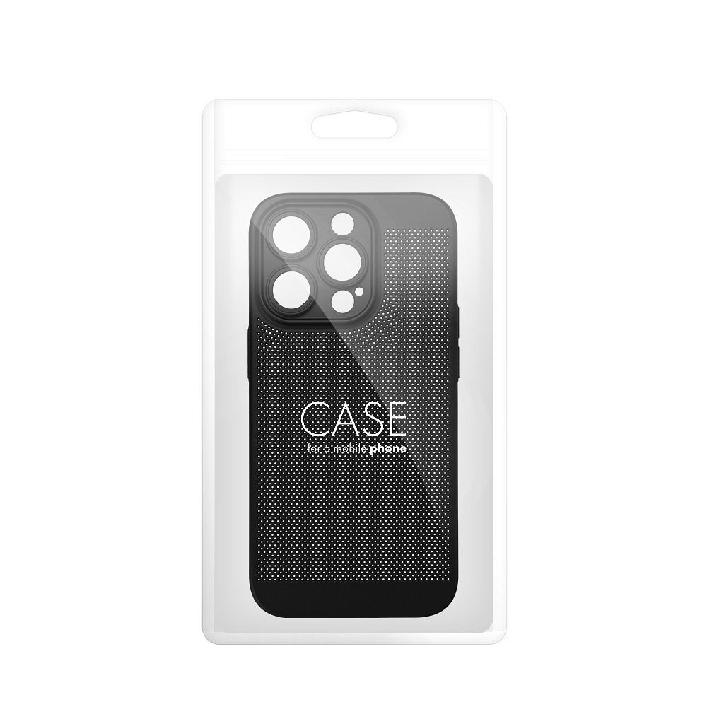 Apple iPhone 15 Breezy lyukacsos műanyag hátlap tok (Fekete) 6