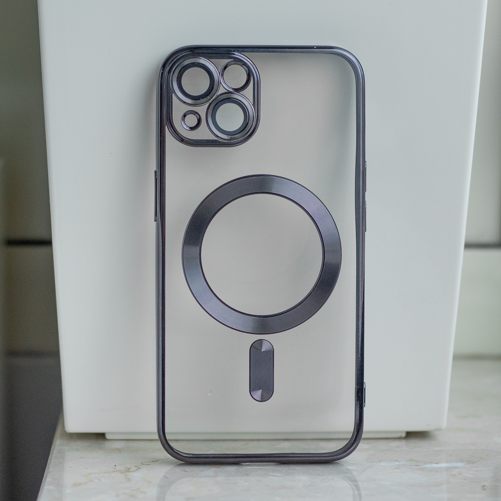Apple iPhone 15  Color Chrome Mag hátlap tok (Fekete)