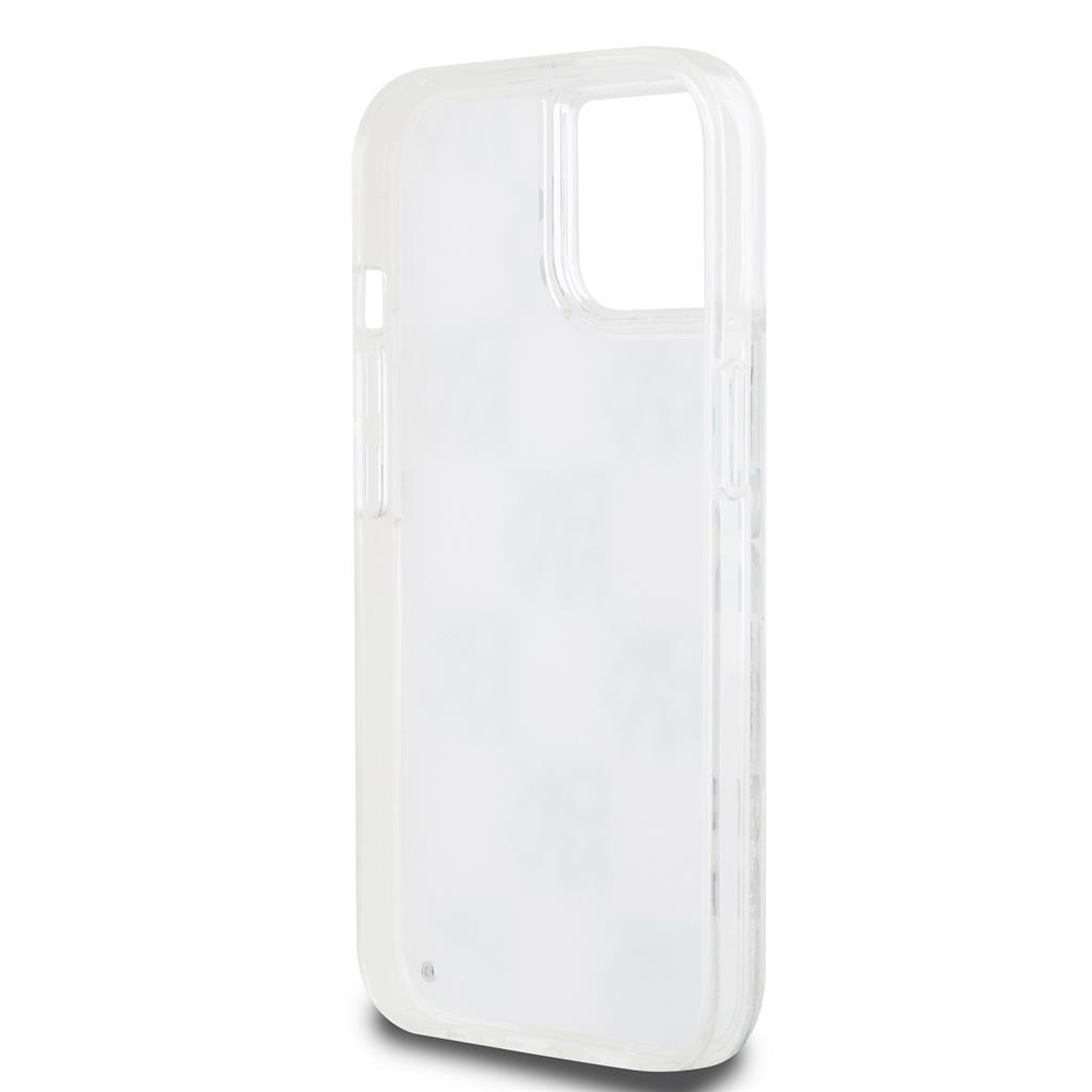 Apple iPhone 15 DKNY Liquid Glitter Checkered Pattern hátlap tok (Áltlátszó - DKHCP15SLCPEPT)