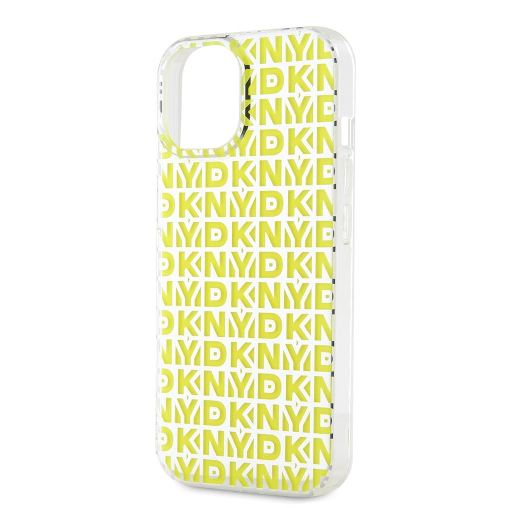Apple iPhone 15 DKNY PC/TPU Repeat Pattern hátlap tok (Sárga - DKHCP15SHOPECY)