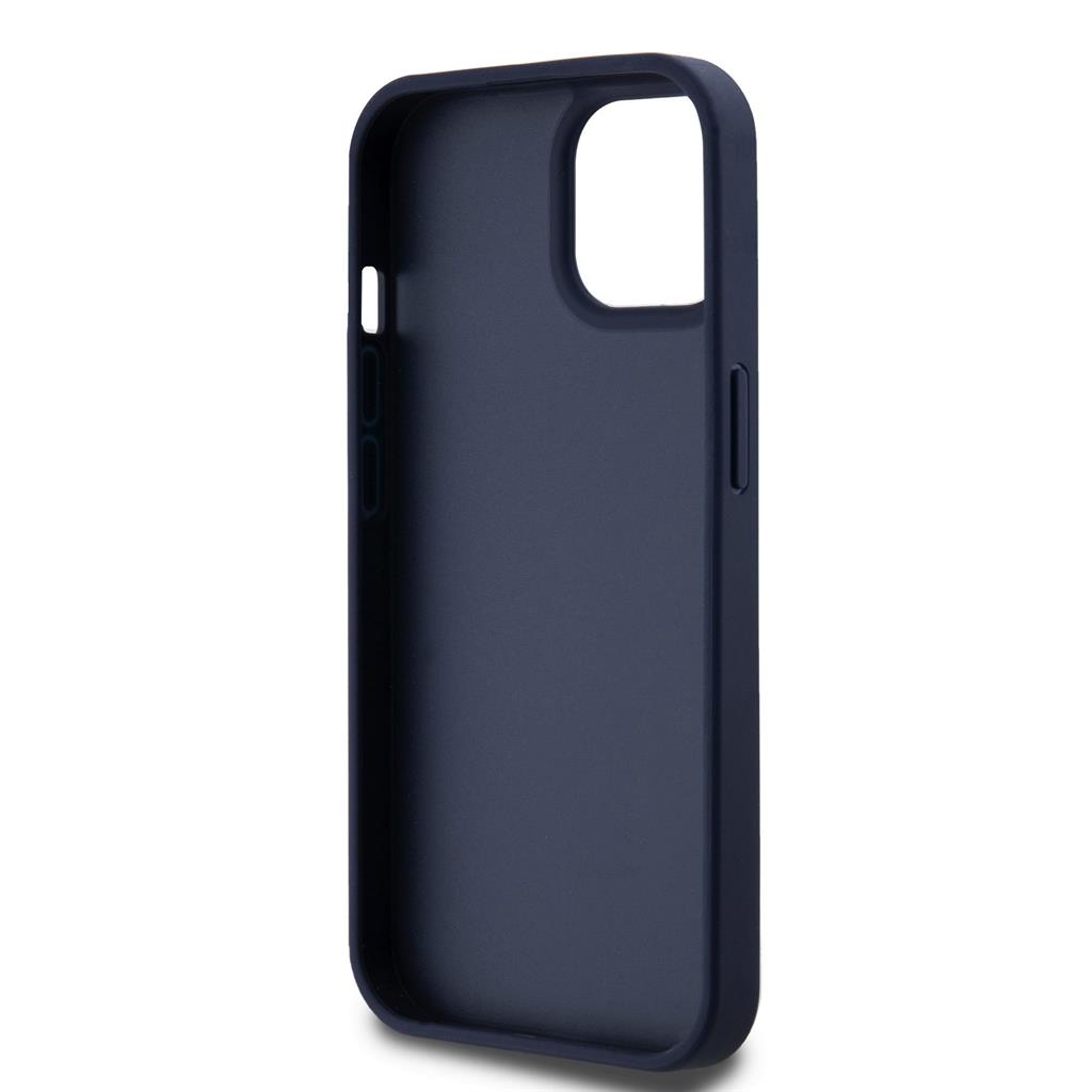 Apple iPhone 15 DKNY PU Leather Repeat Pattern Tonal Stripe hátlap tok (Kék - DKHCP15SPRTHSLB)