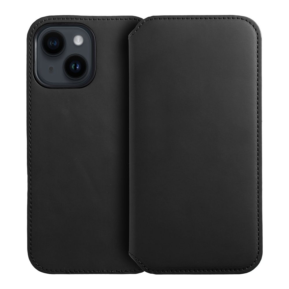 Apple iPhone 15 Dual pocket notesz tok (Fekete)