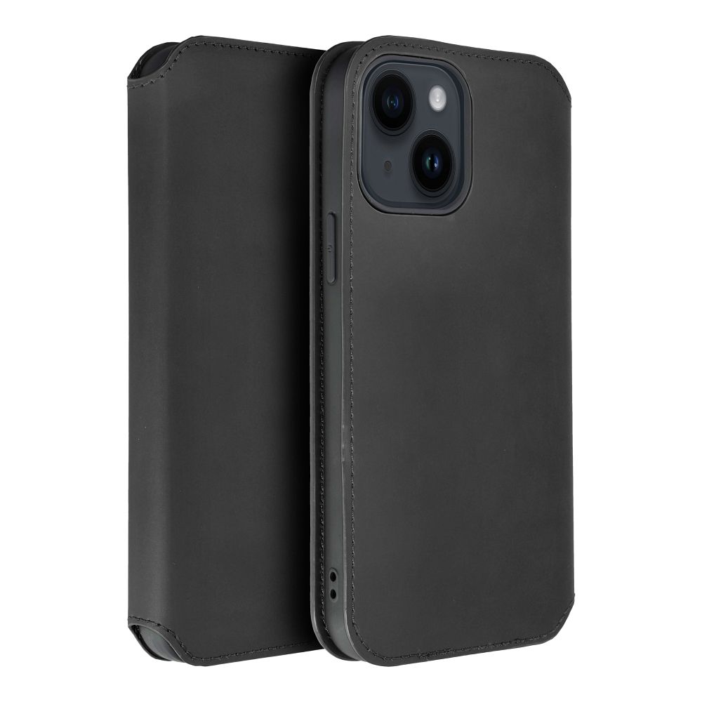 Apple iPhone 15 Dual pocket notesz tok (Fekete)