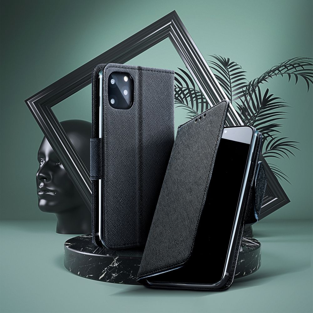 Apple iPhone 15 Fancy book notesz tok (Fekete)