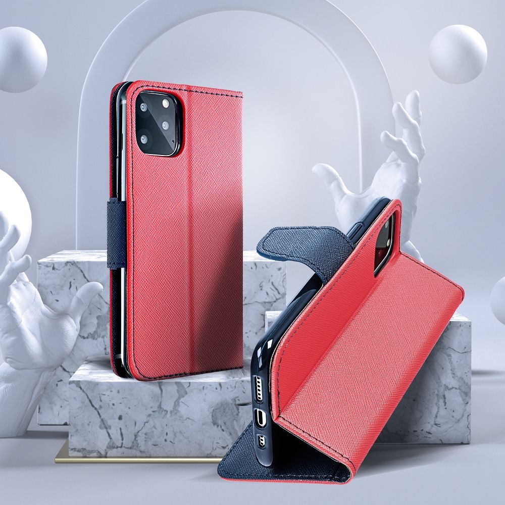 Apple iPhone 15 Fancy book notesz tok (piros-kék)