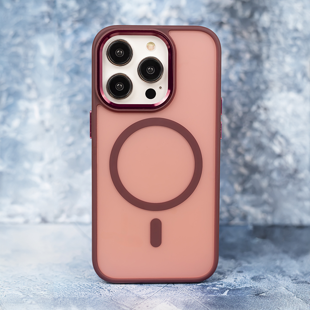 Apple iPhone 15 Frozen magsafe hátlap tok (Piros)