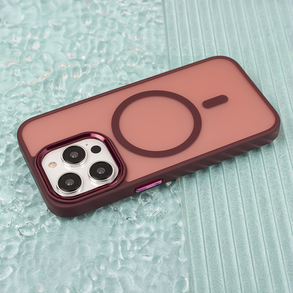 Apple iPhone 15 Frozen magsafe hátlap tok (Piros)