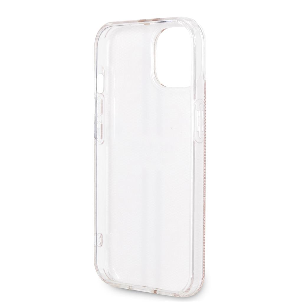 Apple iPhone 15 Guess IML 4G Gold Stripe tok (Rózsaszín) - GUHCP15SH4PSEGP