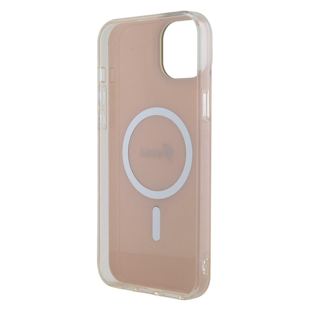 Apple iPhone 15 Guess IML Iridescent Script MagSafe tok (Rózsaszín) - GUHMP15SHITSP