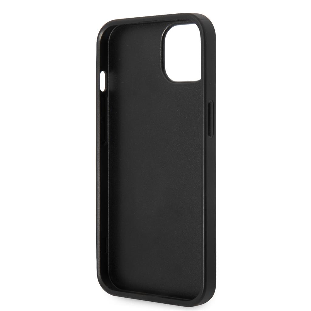 Apple iPhone 15 Guess PU 4G Metal Logo tok (Szürke) - GUHCP15S4GMGGR