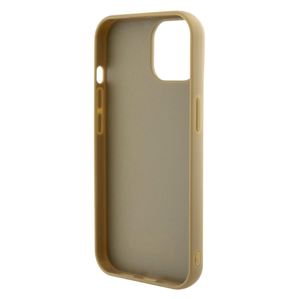 Apple iPhone 15 Guess PU Square Mirror Script Logo tok (Arany) - GUHCP15SPMSDGSD