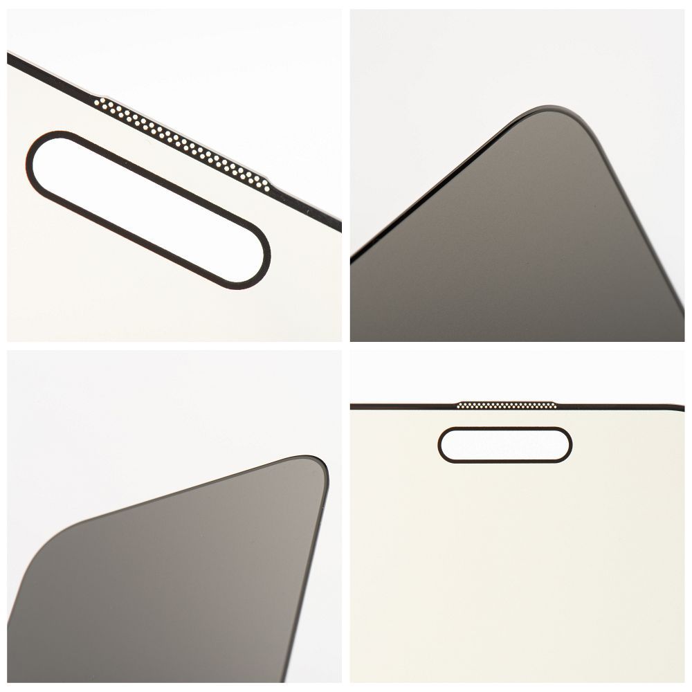 Apple iPhone 15 / iPhone 16 OG 6D Shuijia privacy matt üvegfólia (Fekete)