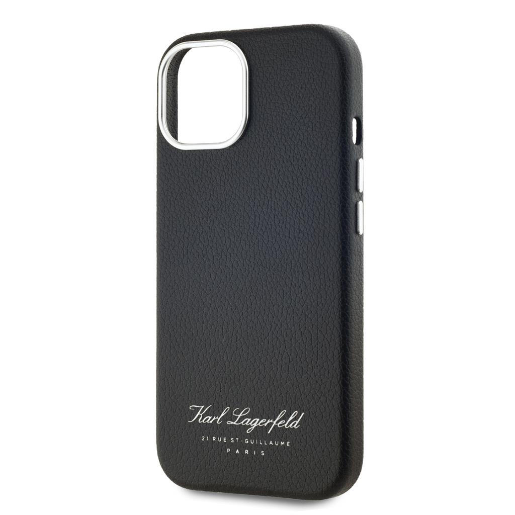 Karl Lagerfeld Grained PU Hotel RSG iPhone 15 tok (Fekete - KLHCP15SPGWCMKHK) 0