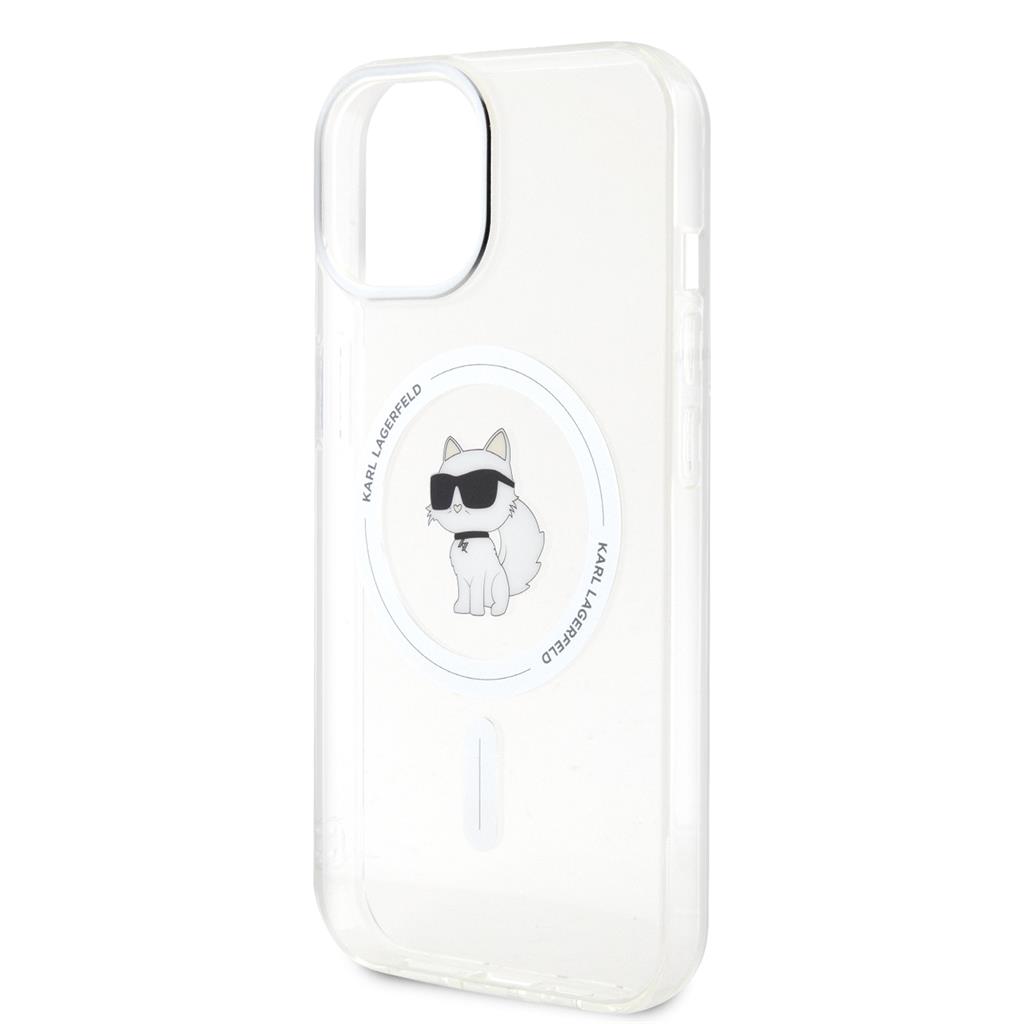 Apple iPhone 15 Karl Lagerfeld IML Choupette MagSafe tok (Átlátszó) – KLHMP15SHFCCNOT
