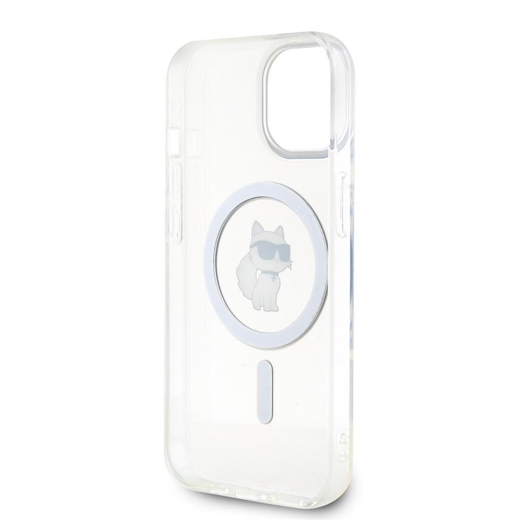 Apple iPhone 15 Karl Lagerfeld IML Choupette MagSafe tok (Átlátszó) – KLHMP15SHFCCNOT
