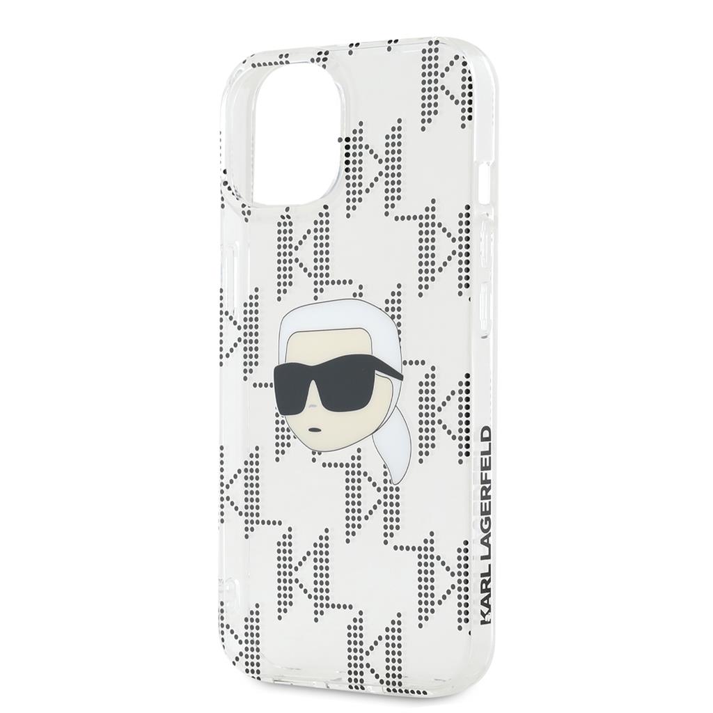 Apple iPhone 15 Karl Lagerfeld IML Electroplated Karl Head tok (Átlátszó) – KLHCP15SHKLPKHT