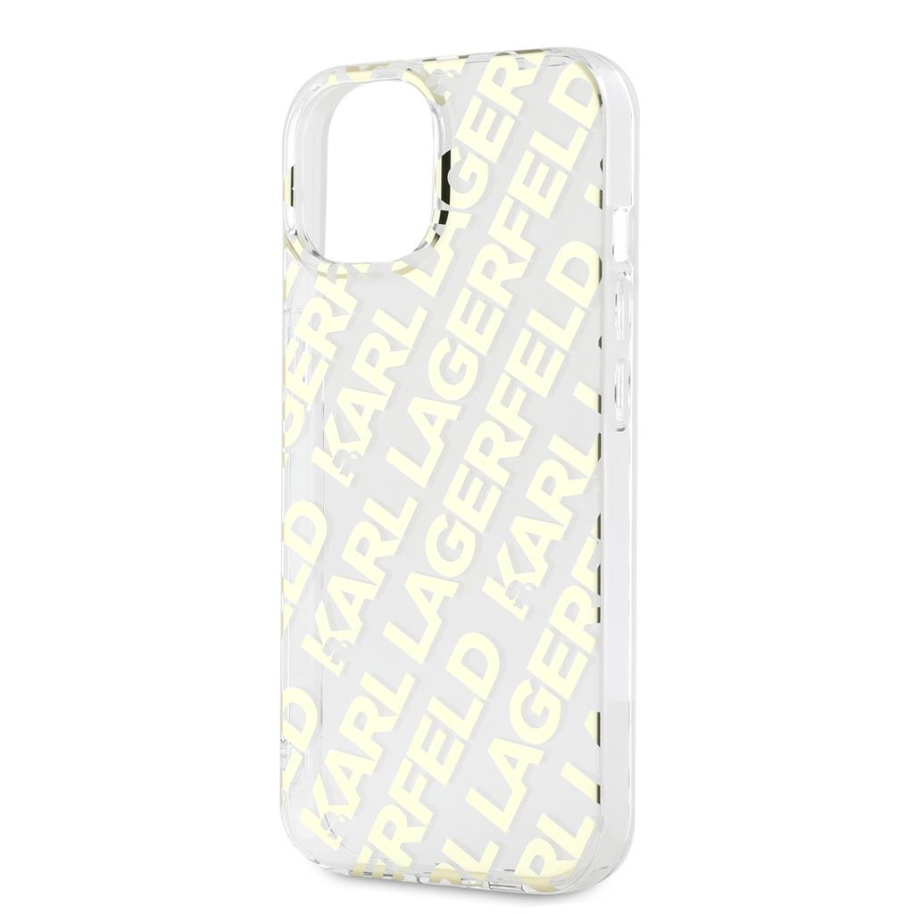 Apple iPhone 15 Karl Lagerfeld IML Electroplated Repeated Logo tok (Arany) – KLHCP15SHKFOEMD