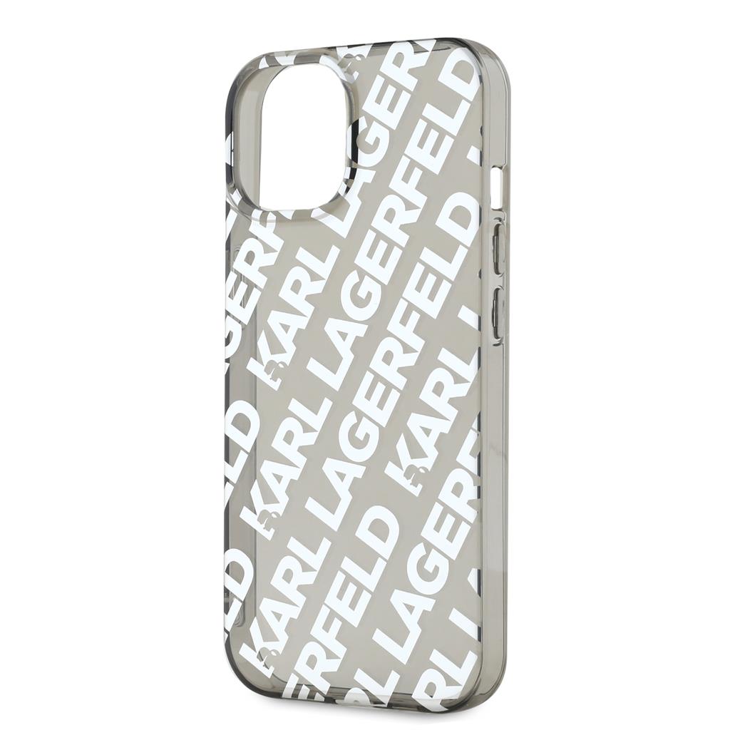 Apple iPhone 15 Karl Lagerfeld IML Electroplated Repeated Logo tok (Ezüst) – KLHCP15SHKFOEMS