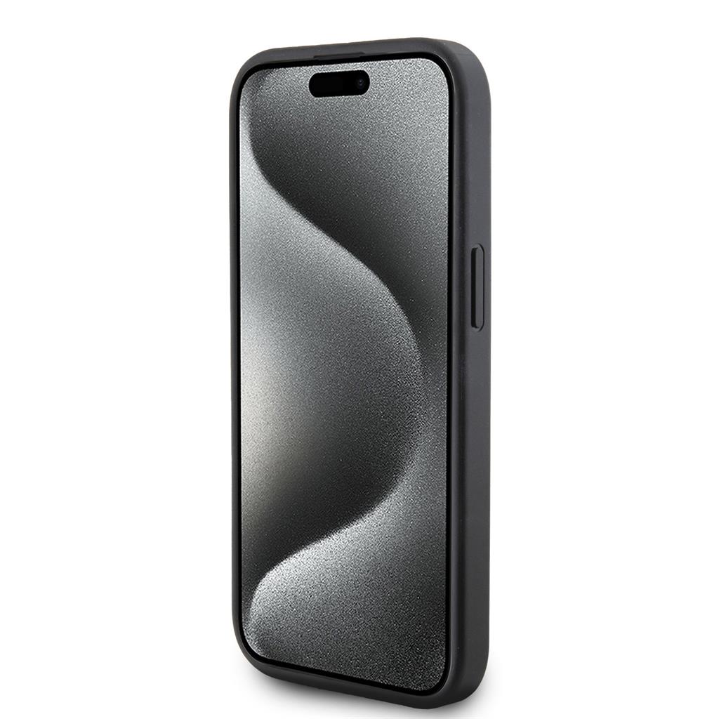 Apple iPhone 15 Karl Lagerfeld PU Quilted Pattern tok (Fekete) – KLHCP15SPQKPMK