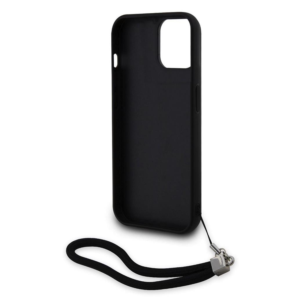 Apple iPhone 15 Karl Lagerfeld Sequins Reversible tok (Fekete/Ezüst) – KLHCP15SPSQRKS