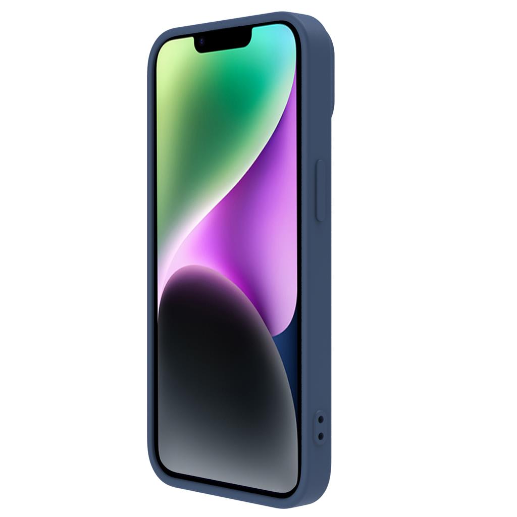 Apple iPhone 15 Nillkin camshield silky silicone hátlap tok (Kék)