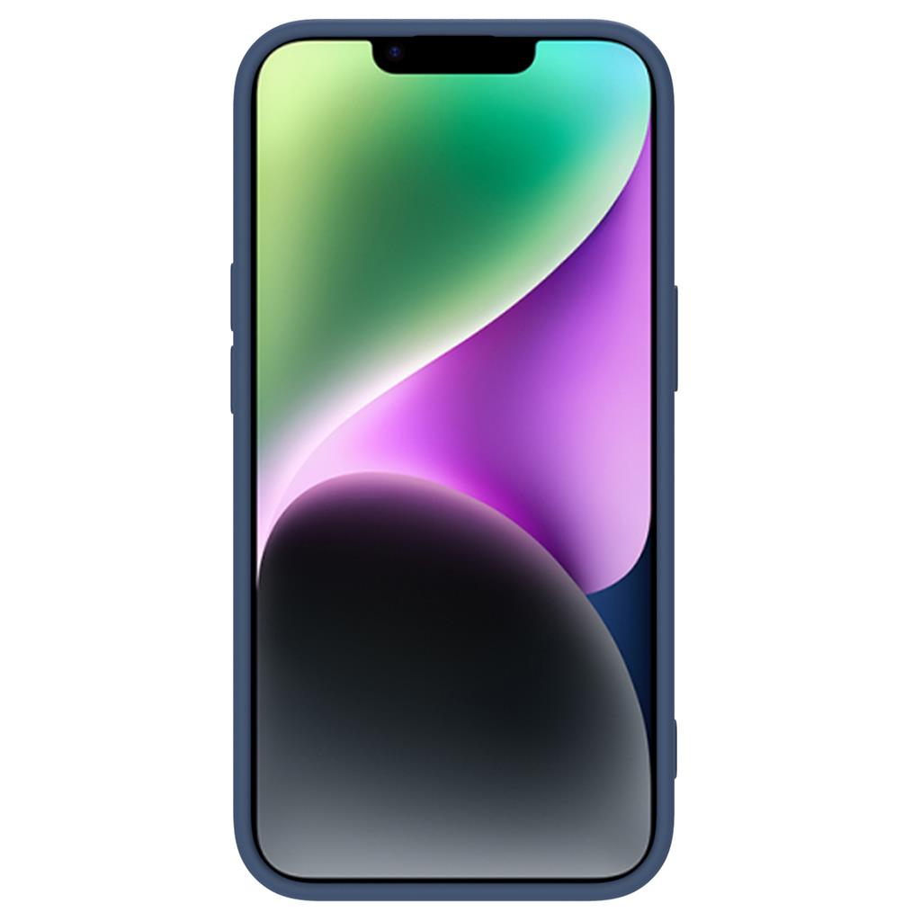 Apple iPhone 15 Nillkin camshield silky silicone hátlap tok (Kék)