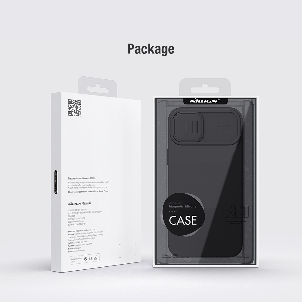 Apple iPhone 15 Nillkin camshield silky silicone MAGSAFE hátlap tok (Zöld)