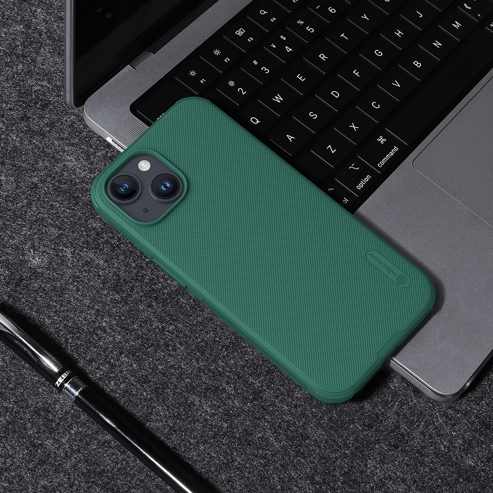 Apple iPhone 15 Nillkin Super frosted shield pro magsafe strapabíró hátlap tok kék