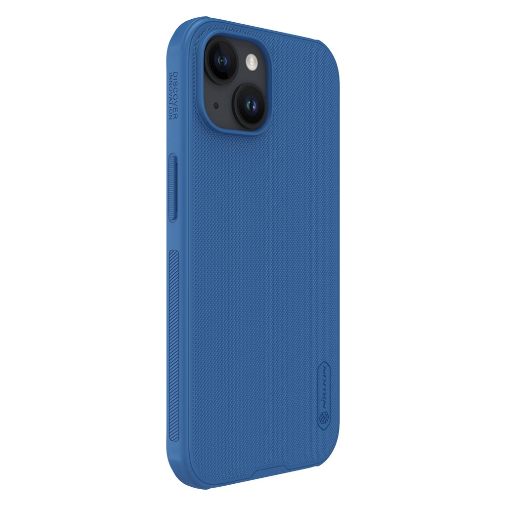 Apple iPhone 15 Nillkin Super frosted shield pro magsafe strapabíró hátlap tok kék