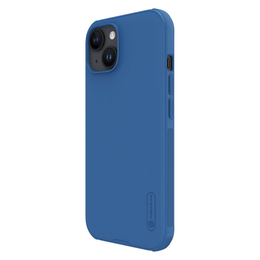 Apple iPhone 15 Nillkin Super frosted shield pro magsafe strapabíró hátlap tok kék