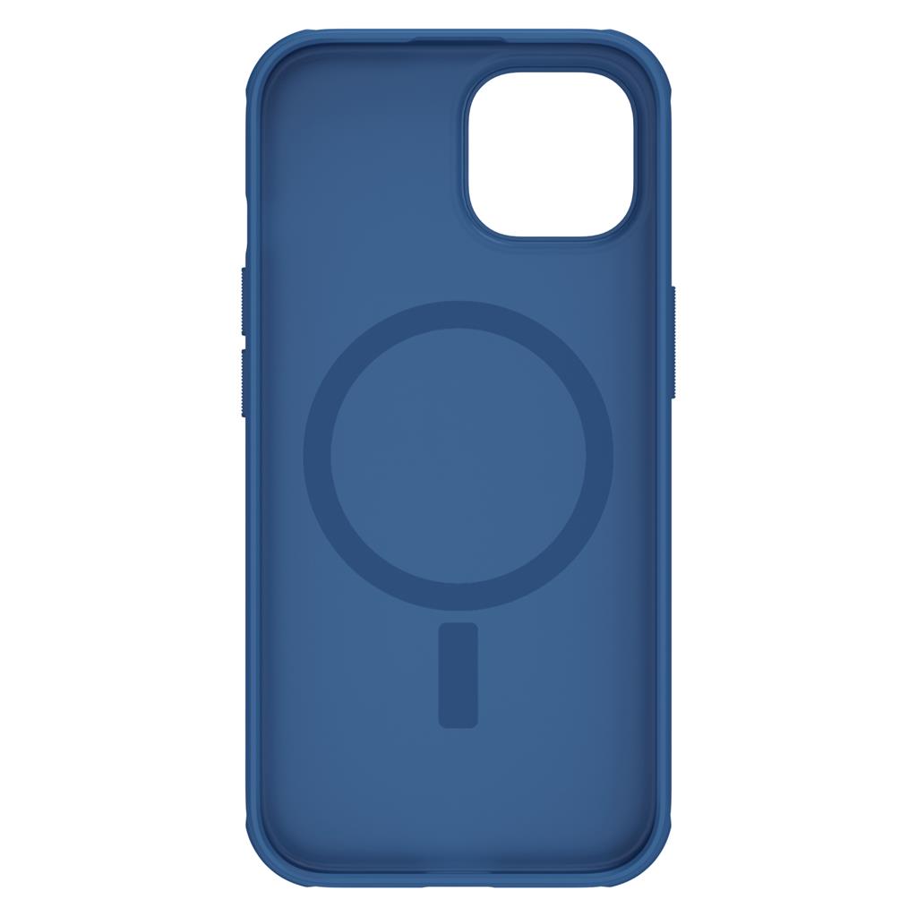 Apple iPhone 15 Nillkin Super frosted shield pro magsafe strapabíró hátlap tok kék