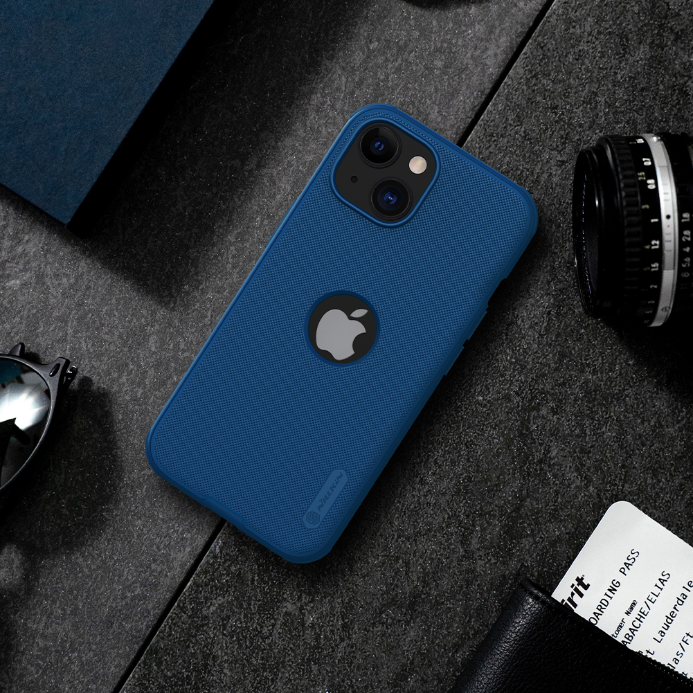 Apple iPhone 15 Nillkin Super frosted shield pro strapabíró hátlap tok kék