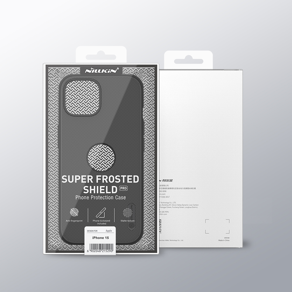 Apple iPhone 15 Nillkin Super frosted shield pro strapabíró hátlap tok kék