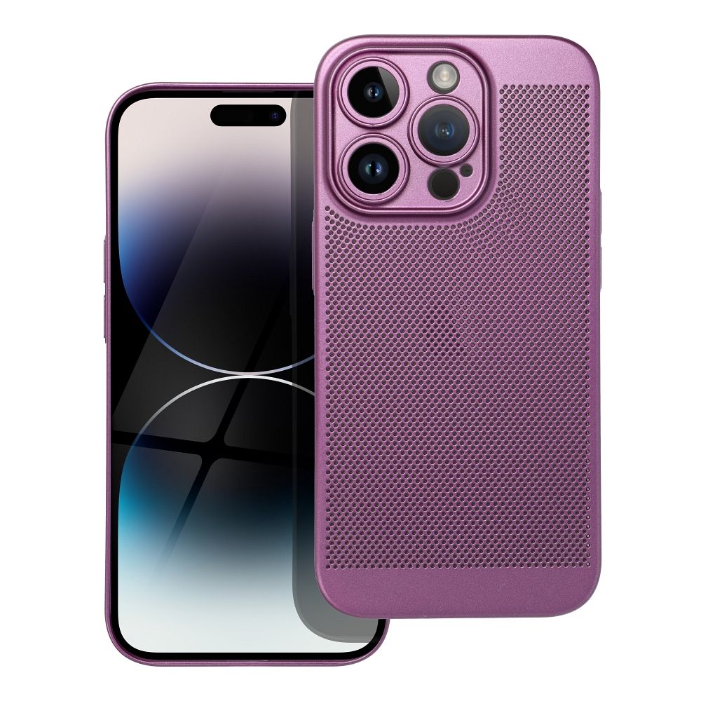 Apple iPhone 15 Plus Breezy lyukacsos műanyag hátlap tok (Lila)