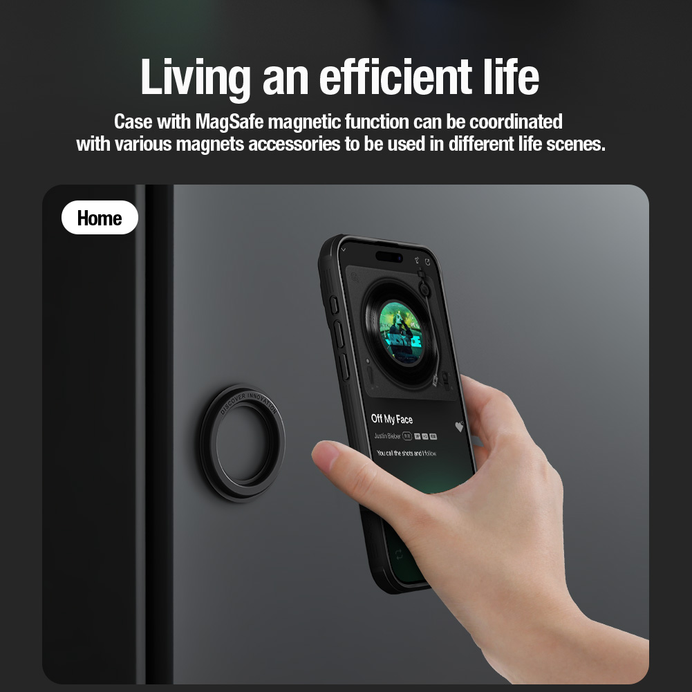 Apple iPhone 15 Plus Nillkin camshield pro magsafe hátlap tok (Kék)