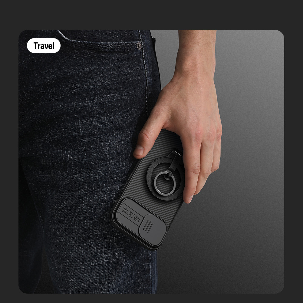 Apple iPhone 15 Plus Nillkin camshield pro magsafe hátlap tok (Kék)