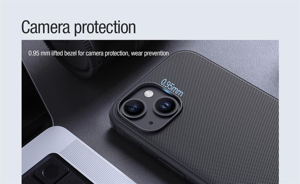 Apple iPhone 15 Plus Nillkin Super frosted shield pro magsafe strapabíró hátlap tok (Kék)