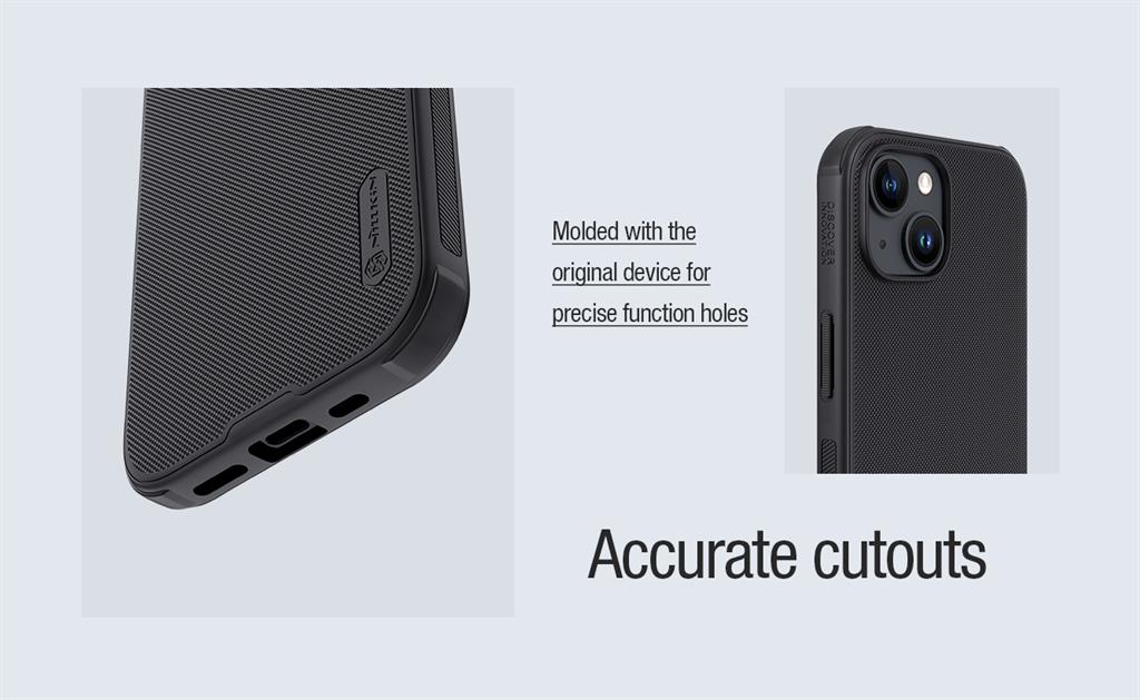 Apple iPhone 15 Plus Nillkin Super frosted shield pro magsafe strapabíró hátlap tok (Kék)