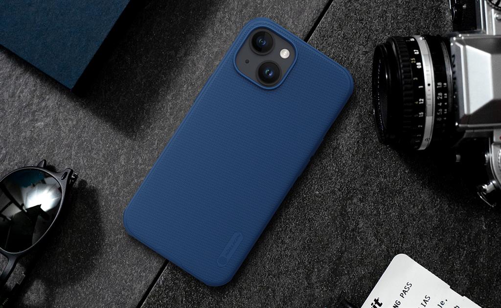 Apple iPhone 15 Plus Nillkin Super frosted shield pro magsafe strapabíró hátlap tok (Kék)
