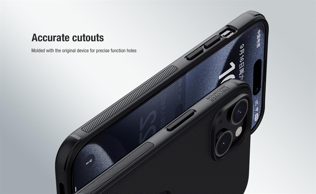 Apple iPhone 15 Plus Nillkin Super frosted shield pro strapabíró hátlap tok (Kék)