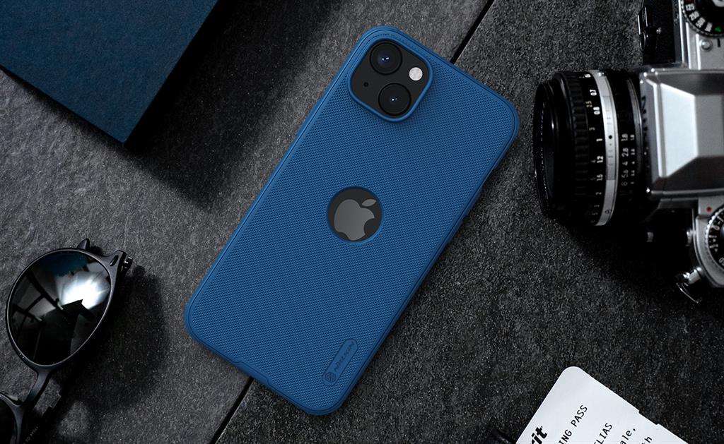 Apple iPhone 15 Plus Nillkin Super frosted shield pro strapabíró hátlap tok (Kék)