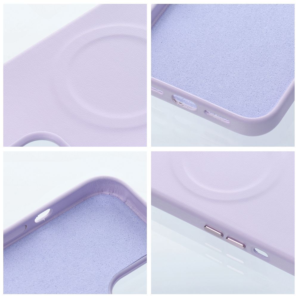 Apple iPhone 15 Plus Roar Leather magsafe hátlap tok (Lila)