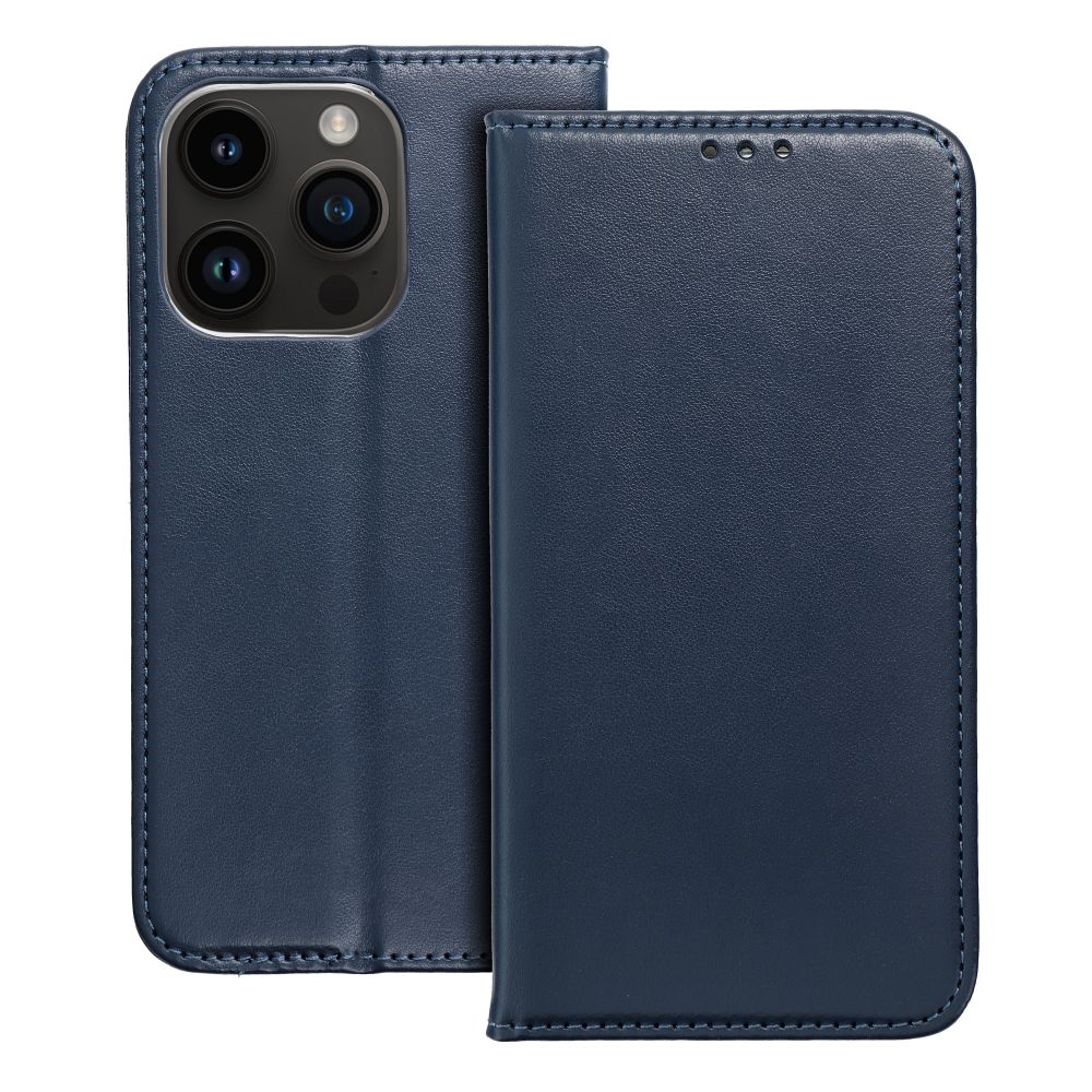 Apple iPhone 15 Plus smart magneto mágneses notesz tok (Kék)