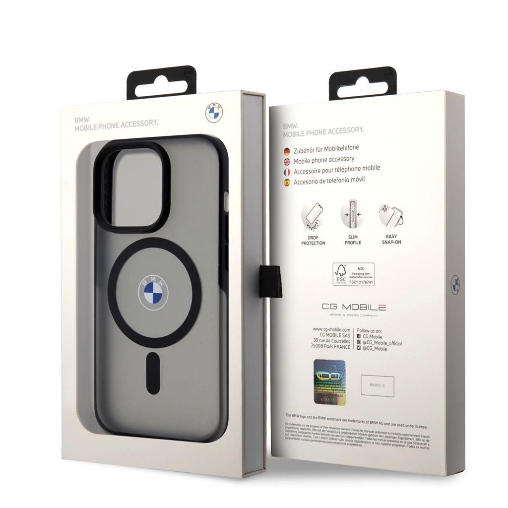 Apple iPhone 15 Pro BMW IML Signature MagSafe tok (Fekete) - BMHMP15LDSLK