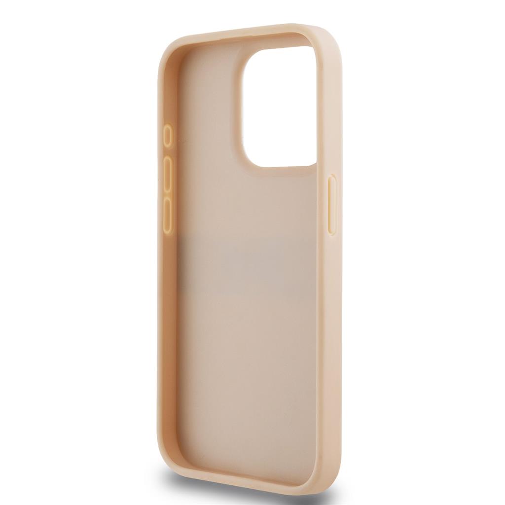Apple iPhone 15 Pro DKNY PU Leather Repeat Pattern Tonal Stripe hátlap tok (Rózsaszín - DKHCP15LPRTHSLP)