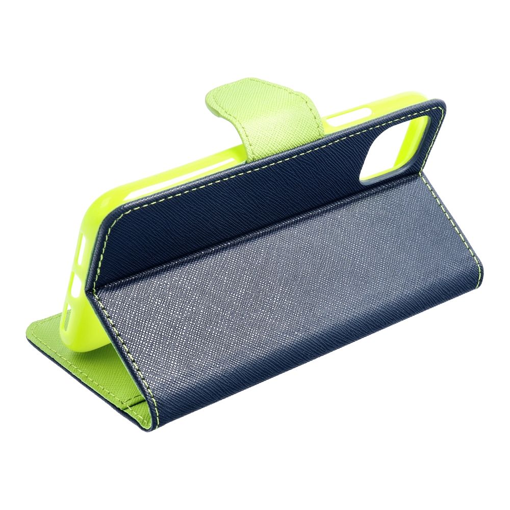 Apple iPhone 15 Pro Fancy book notesz tok (kék-lime)