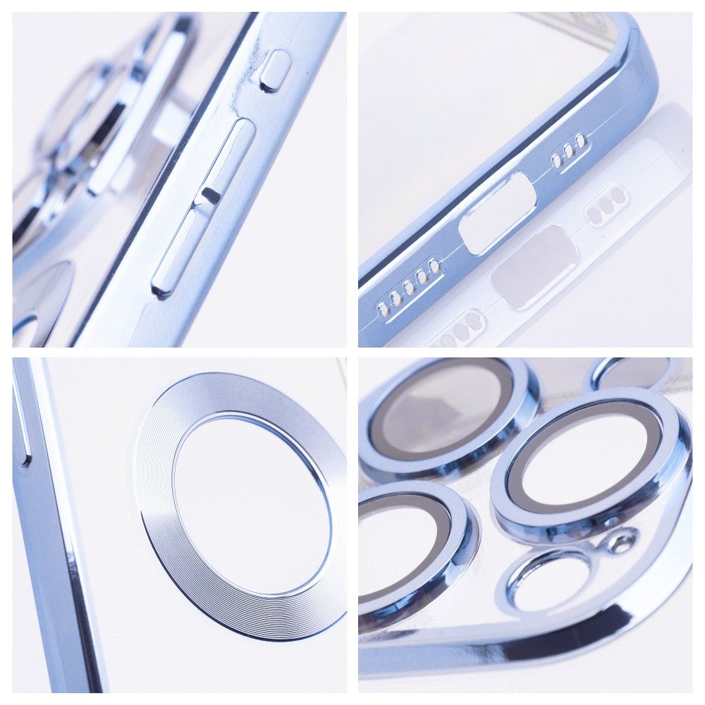 Apple iPhone 15 Pro GLAM szilikon hátlap tok (Kék)